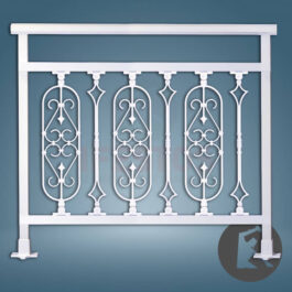 Railing with balusters A1 & A3 by IFESTOS Aluminum Accessories