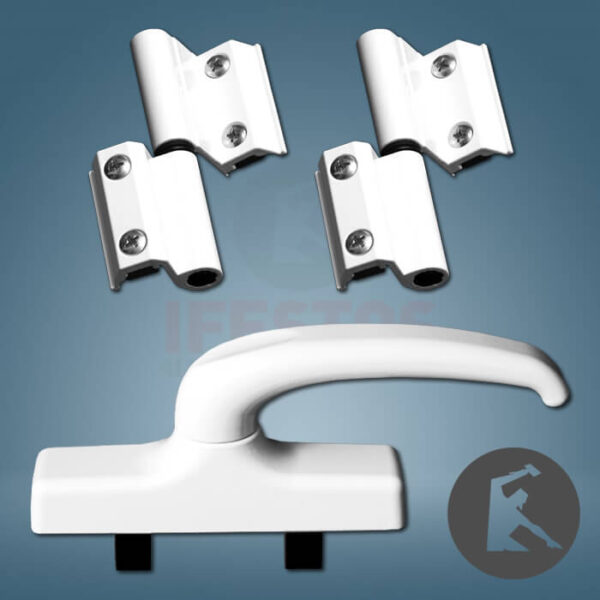 Smart pack combo of DEA cremone handle & M100 hinges by IFESTOS Aluminum Accessories